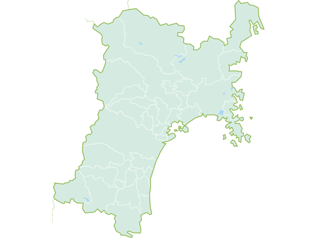 宮城県の地図