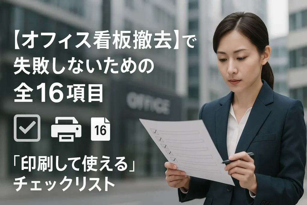 オフィス看板撤去